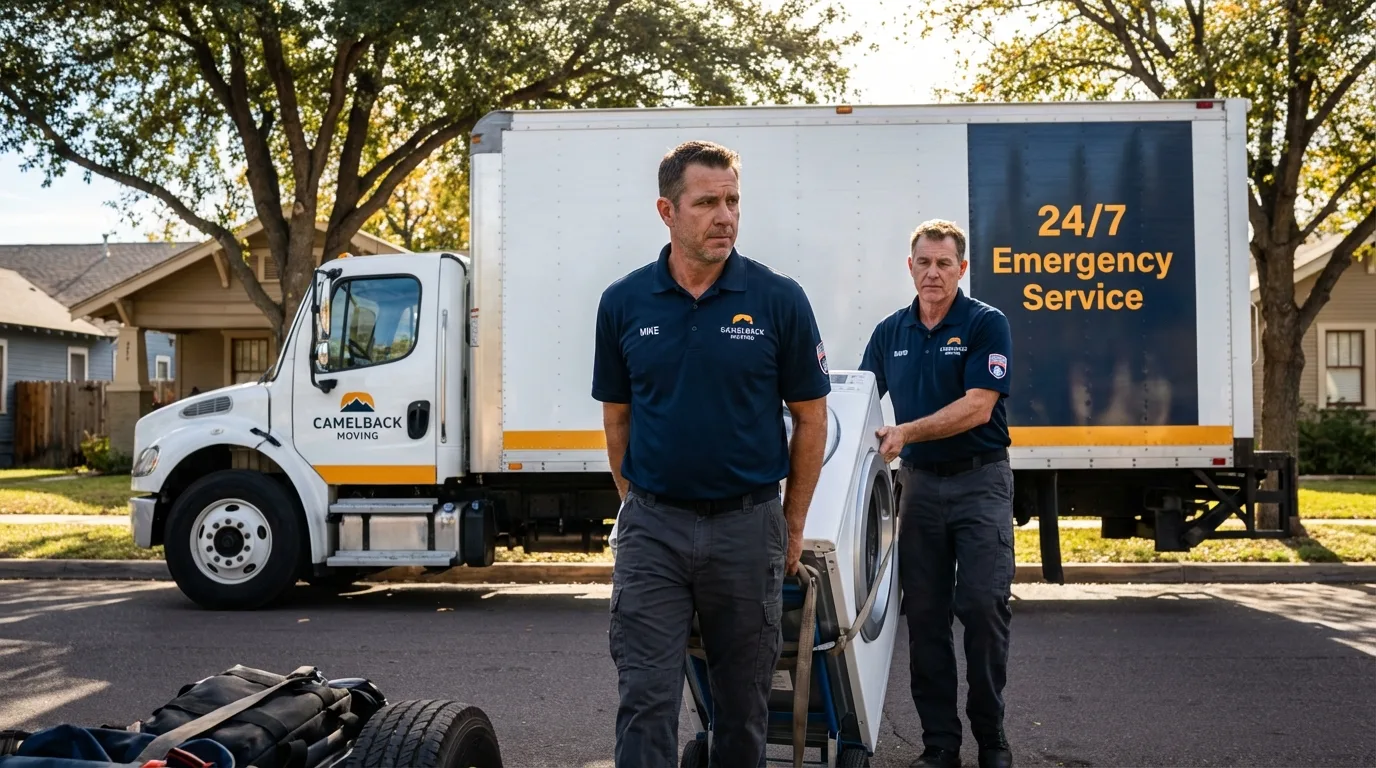CamelBack Moving crew loading furniture in San Luis Obispo, CA